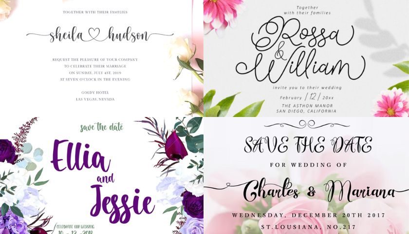 Elegant Wedding Fonts For Invitations You Can Use For Your Big Day