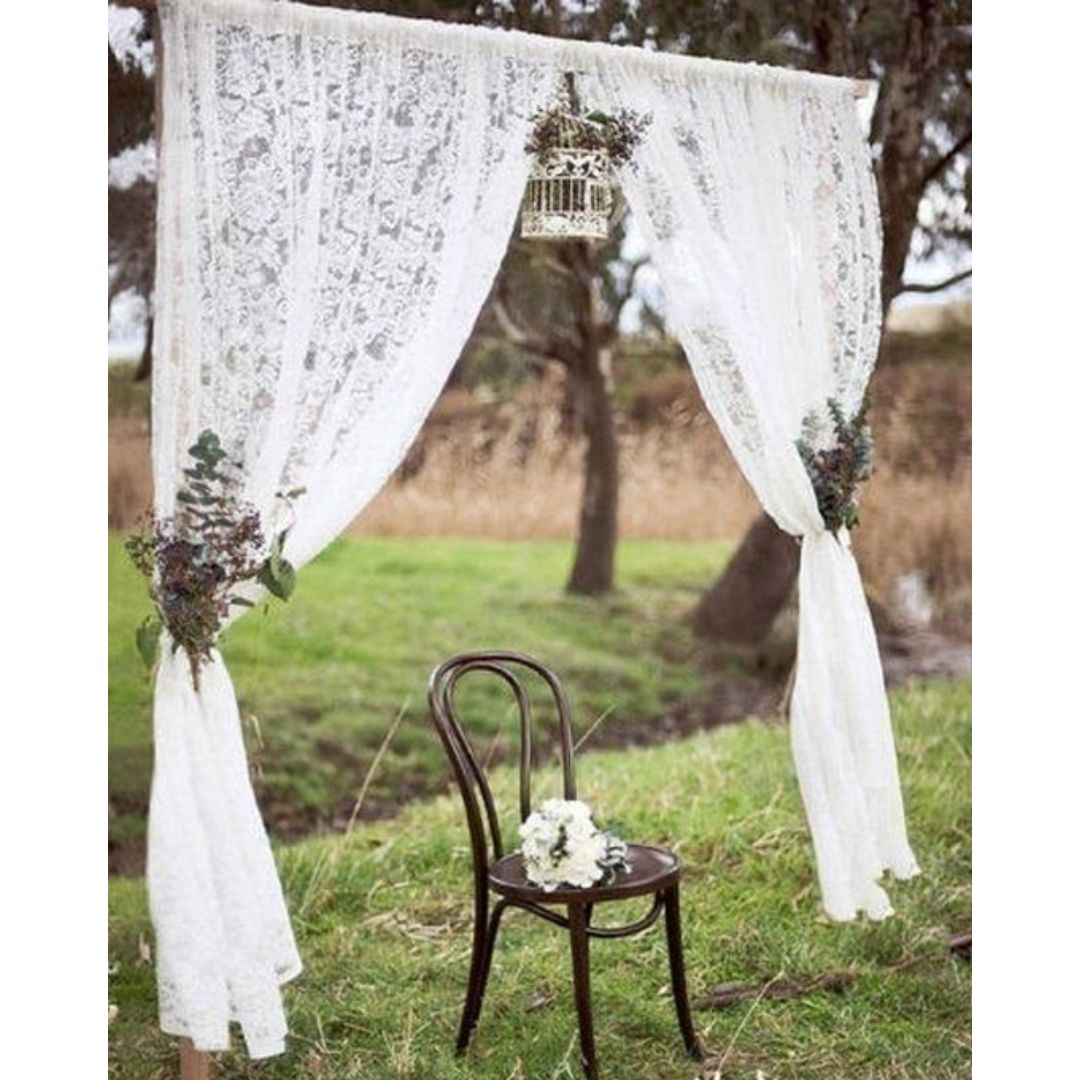 Lace Curtain Wedding Arches Ideas