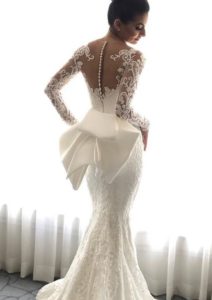 Lacework Modern Wedding Dresses With Bows