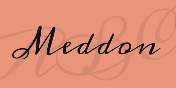 Meddon Wedding Fonts For Invitations