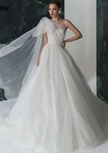 Modern Wedding Dresses With Bows On One Shoulder