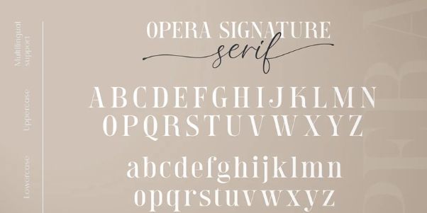 Opera Signature Wedding Fonts For Invitations