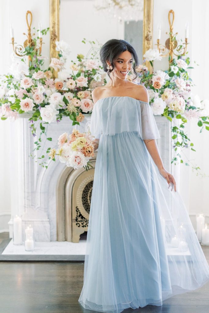 Pastel Blue Bridesmaid Dresses