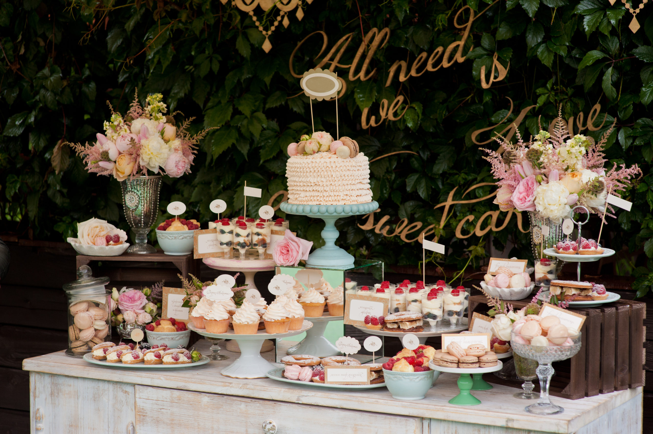 Tiered Cake Stand Wedding Dessert Table Ideas