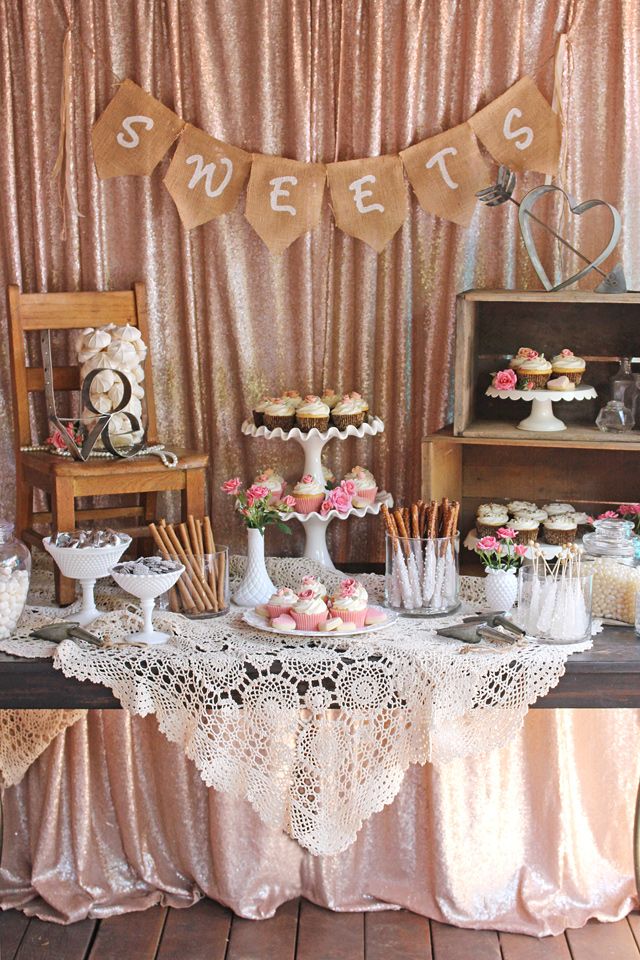 Vintage Style Wedding Dessert Table Ideas