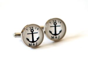 Wedding Date Personalized Cufflinks For Groomsmen 