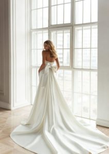 Wedding Dress With Long Trail Bows