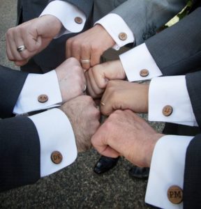 Wooden Personalized Cufflinks For Groomsmen  