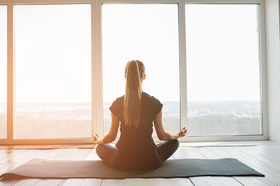 A Session Of Yoga In Silence