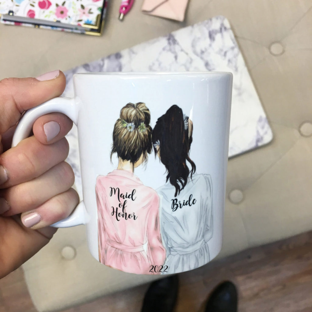 Customized Mug Maid Of Honor Gift To Bride