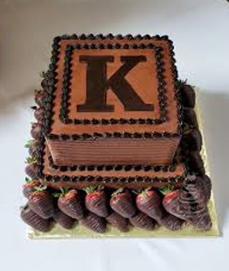 Flavoured Cake With Grooms Initial