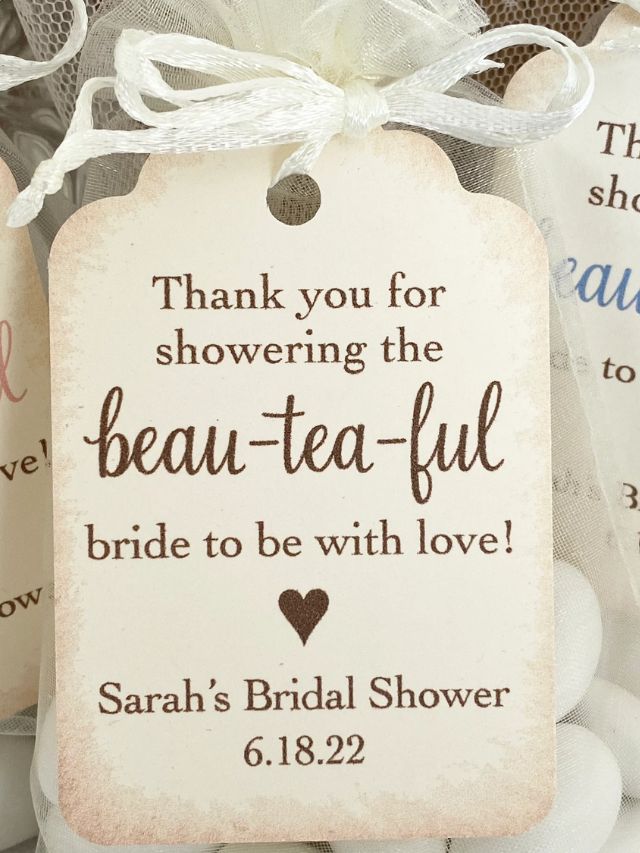 Tea Party Favor Bags Bridal Shower Tea Party Ideas