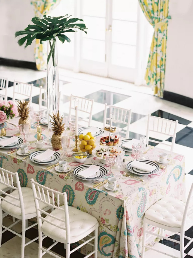 Tropical Bridal Shower Tea Party Decoration