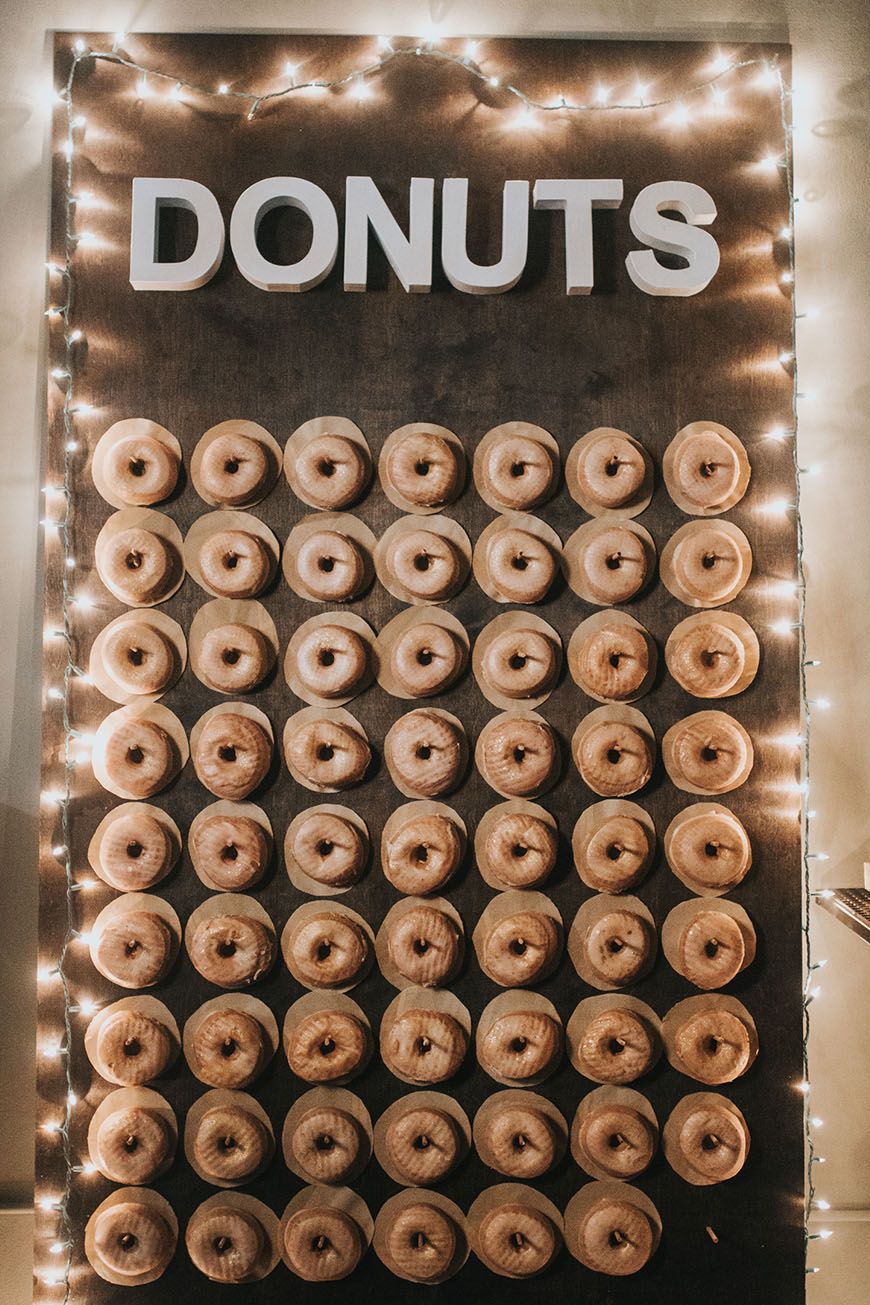 Vintage donut wall in wedding donut wall ideas