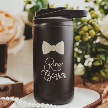 A Customized Drinkware For Ring Bearer