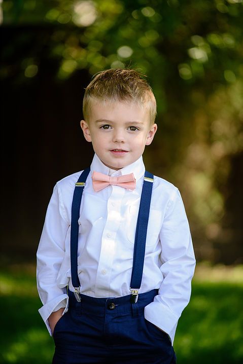 Bow Tie And Cotton Suspender Suit