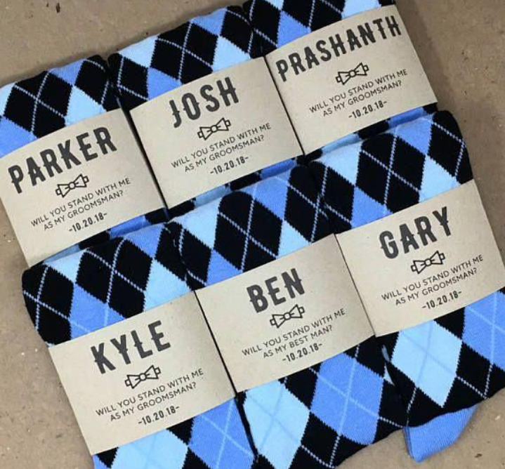 Personalized socks for groomsmen Proposal