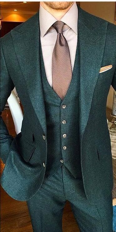 Te three piece suit with waistcoat, blazer, and shirt