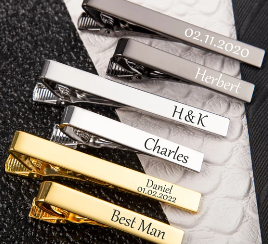 Personalized Tie Clips For Groomsman Proposal