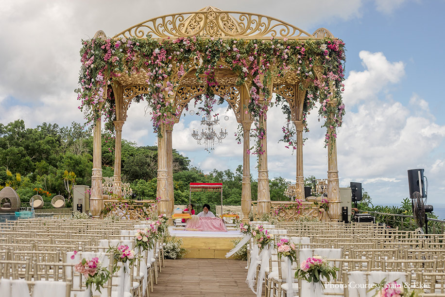 Tropical Boho Mandap Decor