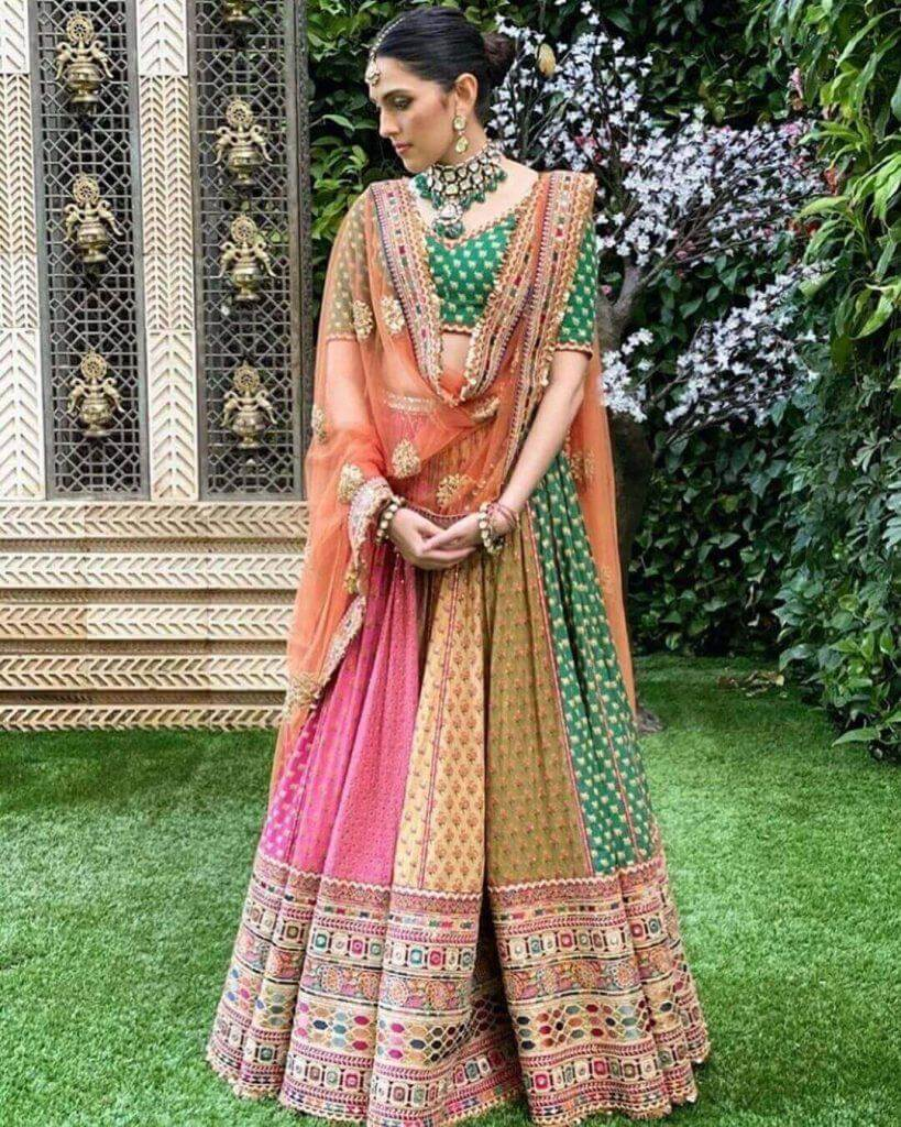 Multi-colored Lehenga