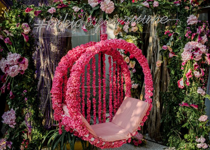 Indoor Seating With Floral Decor