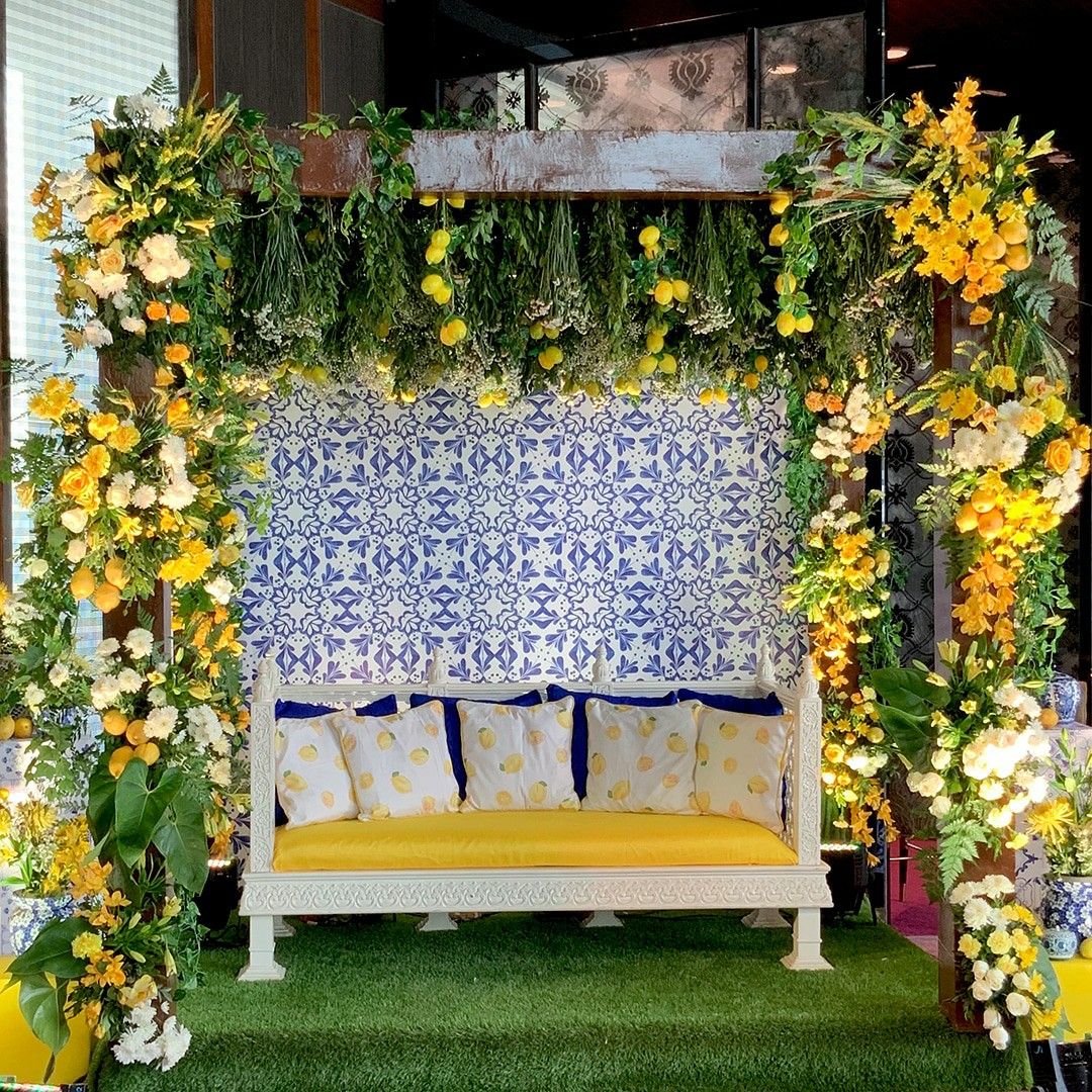 Floral Wreaths- Mehndi Seating Arrangements