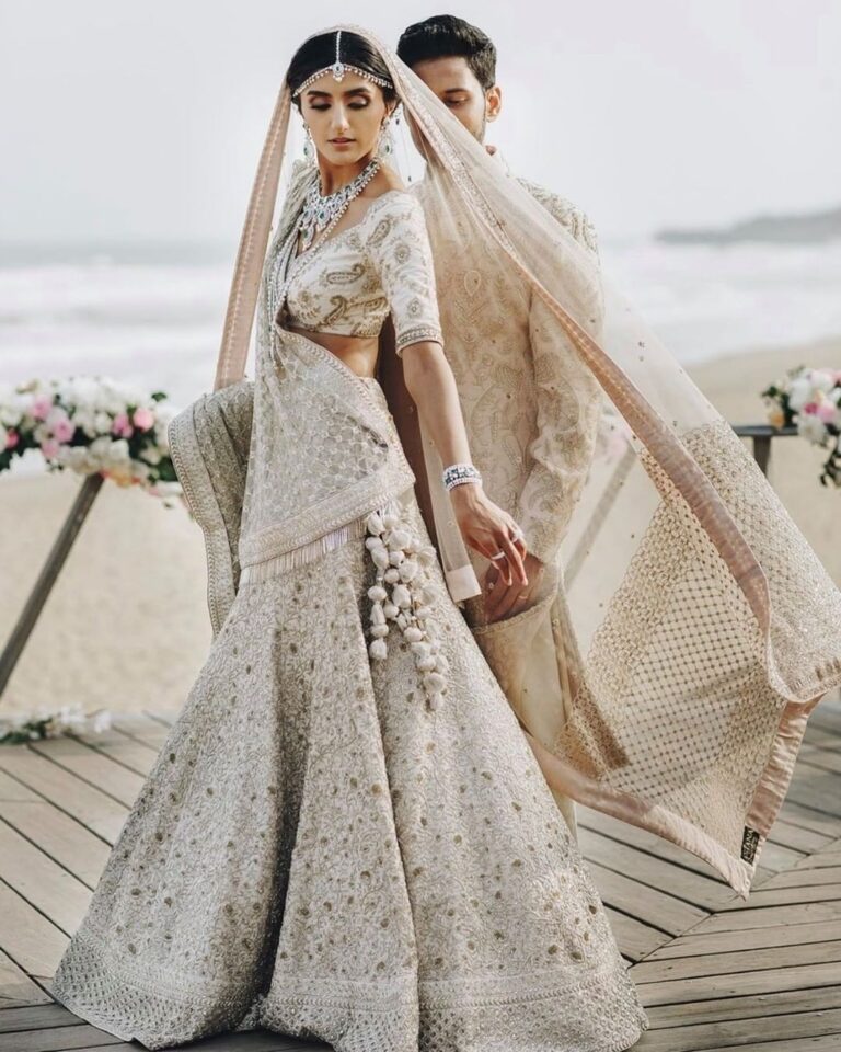 Sabyasachi- Silver Grey Bridal Lehenga Designs