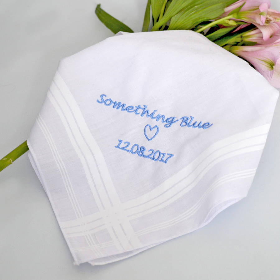 Wedding gift ideas - personalised handkerchief