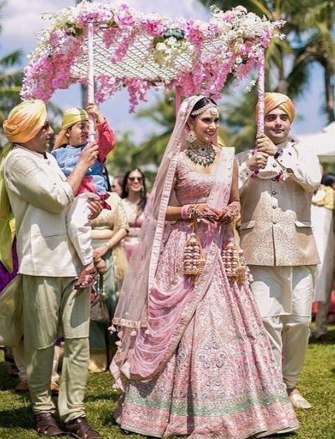 Wedding entry ideas - phoolon ki chadar 