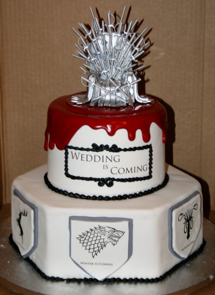 Game of thrones themed wedding cake