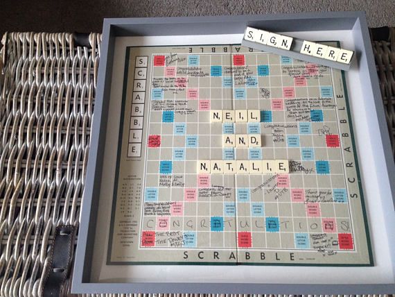 scrabble guest book