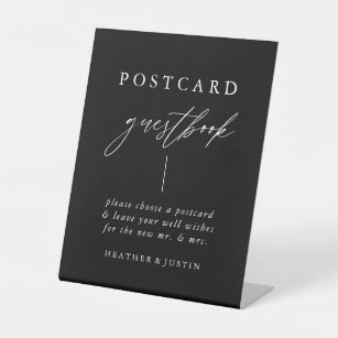 Postcard wedding guest book