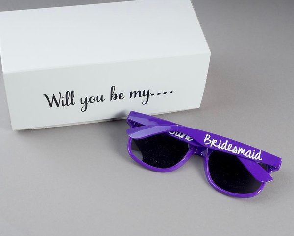 will you be my bridesmaid - sunglasses