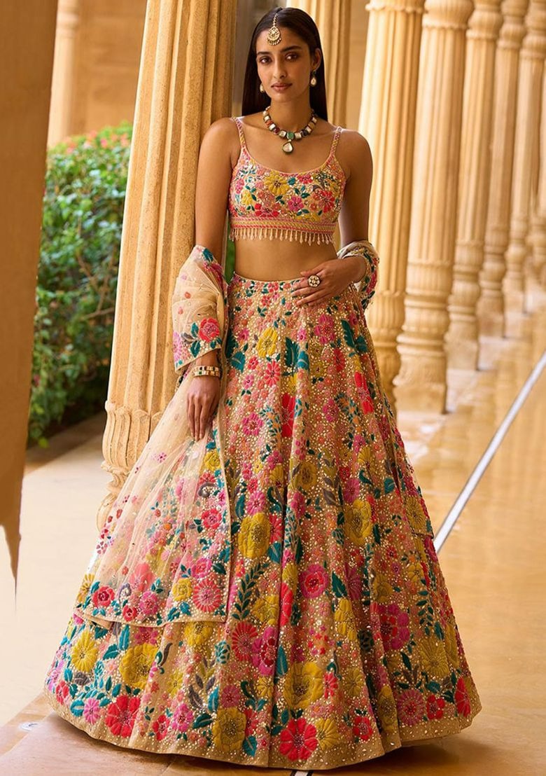 Faux Georgette lehenga designs