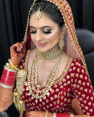 maang tikka - gujarati bridal makeup