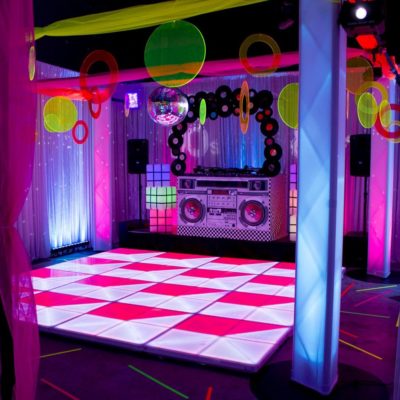 80s themed corporate party - dance floor