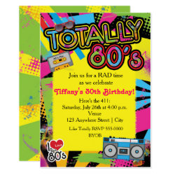 80s themed corporate party invitations