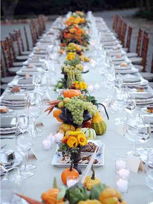 Fruits and vegetables - wedding centerpieces