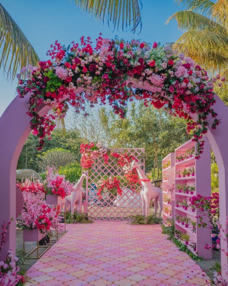 Baby Pink Drapes and Orchids