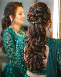 Braided Ponytail Reception Bridal Hairstyle
