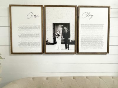 Customized Wedding Vows Art