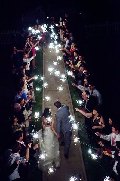 Drone wedding photography_Sparkle send-off