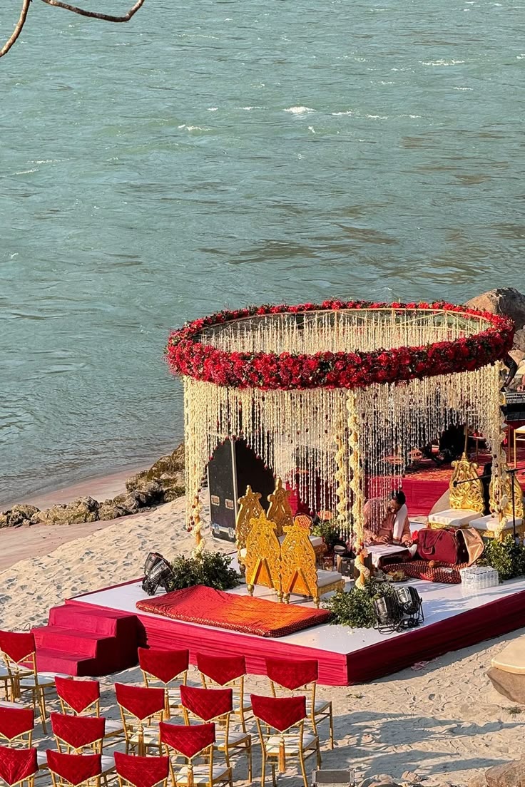 Drone wedding photography_Wedding mandap aerial view
