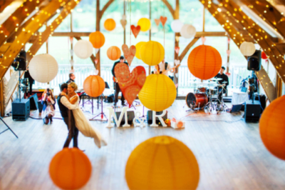 Fairy-light-and-paper-lantern-canopy