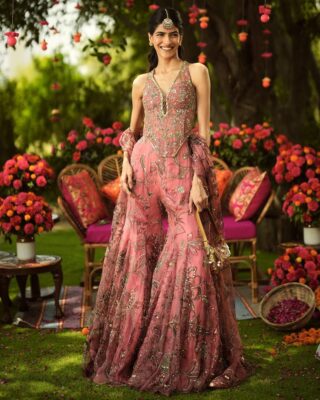 wedding guests outfits in indo western fusion styles