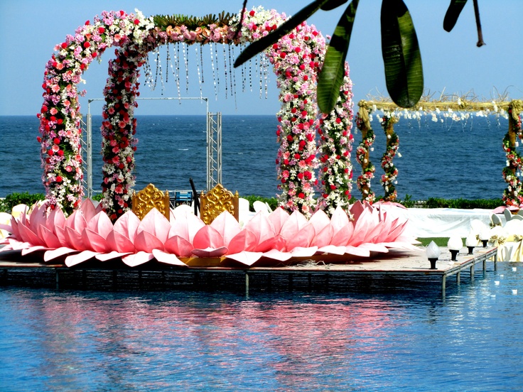 Floating Mandap Decoration with Suspended Floral Strings