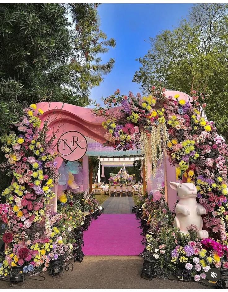 Flowered Pathways and Entrances
