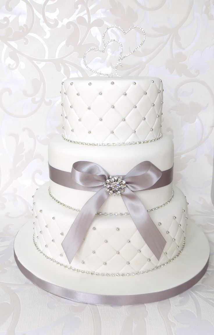 Gift-Wrapped Silver Cake