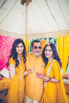 Haldi Ceremony Poses with Parents